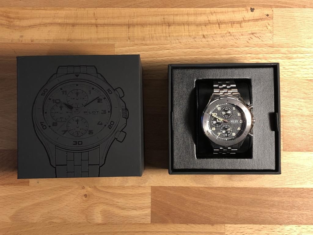 Filippo Loreti Pilot Falcon Chronograph (Limited Edition), Overige merken, Staal, Staal, Polshorloge