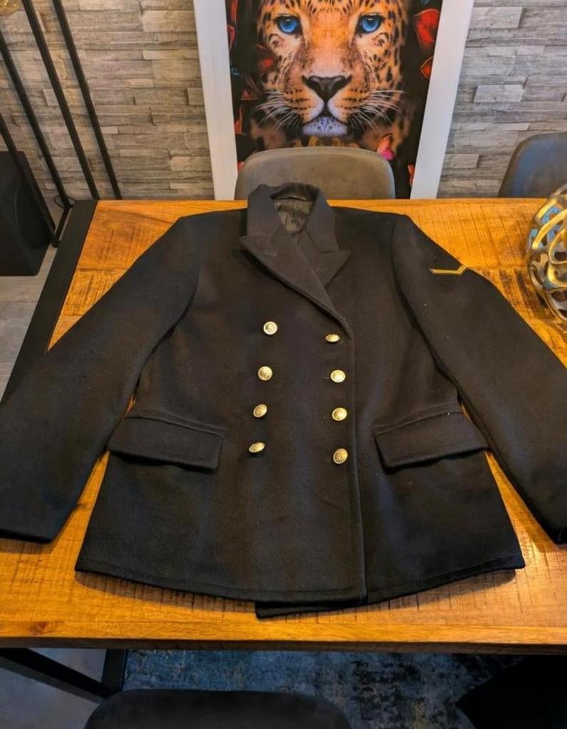 Vintage Duffel Jas Marine 1974 Maat 53, Ophalen