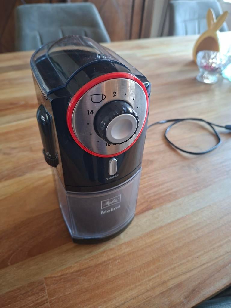 Melitta Molino koffiemolen - zo goed als nieuw, Witgoed en Apparatuur, Koffiemachine-accessoires, Ophalen of Verzenden, Zo goed als nieuw