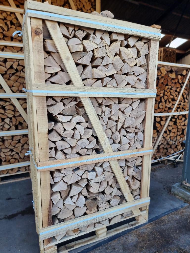 ovengedroogd ESSEN haardhout:pallet/bigbag/los/netzak,25 cm., Tuin en Terras, Haardhout, 6 m³ of meer, Ophalen of Verzenden, Essenhout