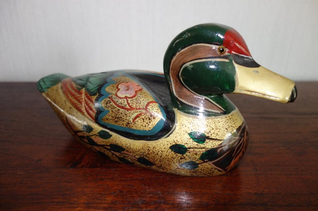 Houten lok eend, Antiek en Kunst, Curiosa en Brocante, Ophalen of Verzenden