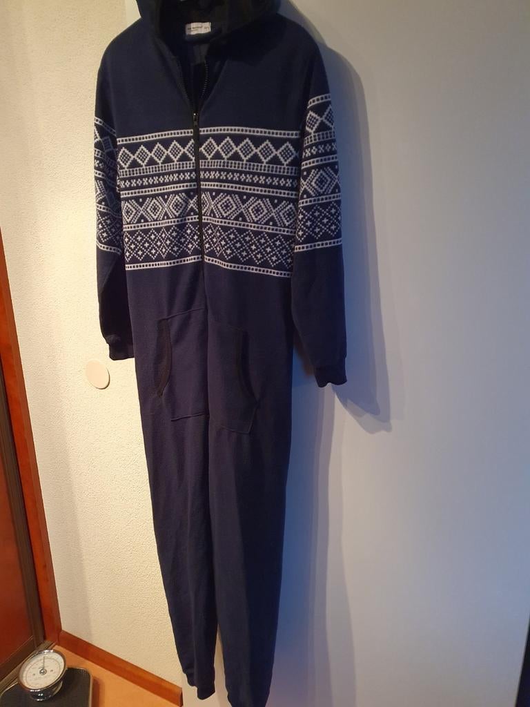 Onesie XS/S donkerblauw heren fleece, Ophalen of Verzenden, Zo goed als nieuw, Maat 46 (S) of kleiner, Primark