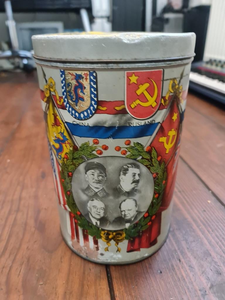 Mooi herdenkingsblik WO2, Ophalen of Verzenden, Gebruikt, Overige