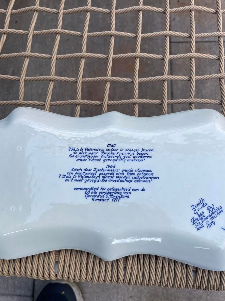 2 bordjes huize palenstein, Antiek en Kunst, Ophalen of Verzenden