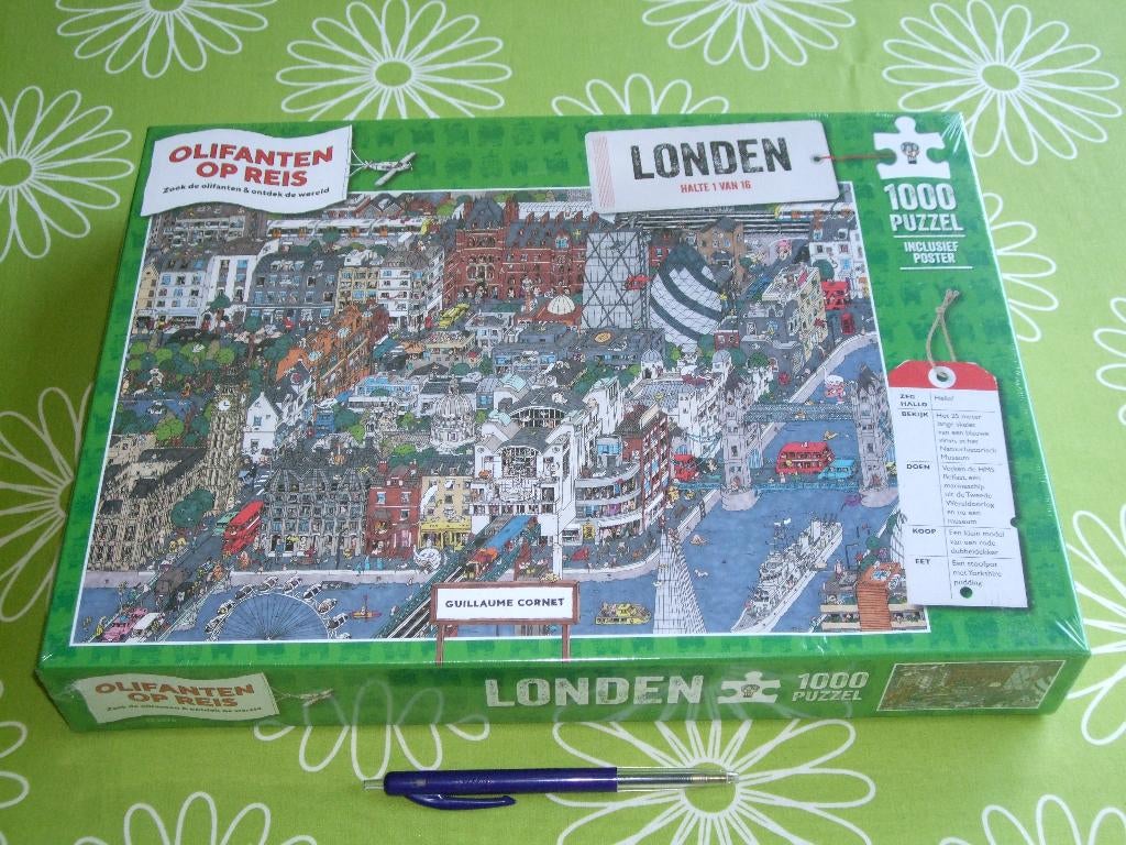 Nieuw in seal: Olifanten op reis - Londen - Halte 1 van 16, Ophalen of Verzenden, 500 t/m 1500 stukjes, Nieuw, Legpuzzel