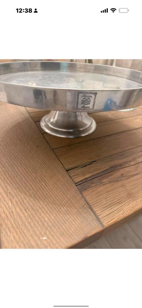 Riviera maison Vintage tinnen taartplateau / etagere, Antiek en Kunst, Ophalen of Verzenden