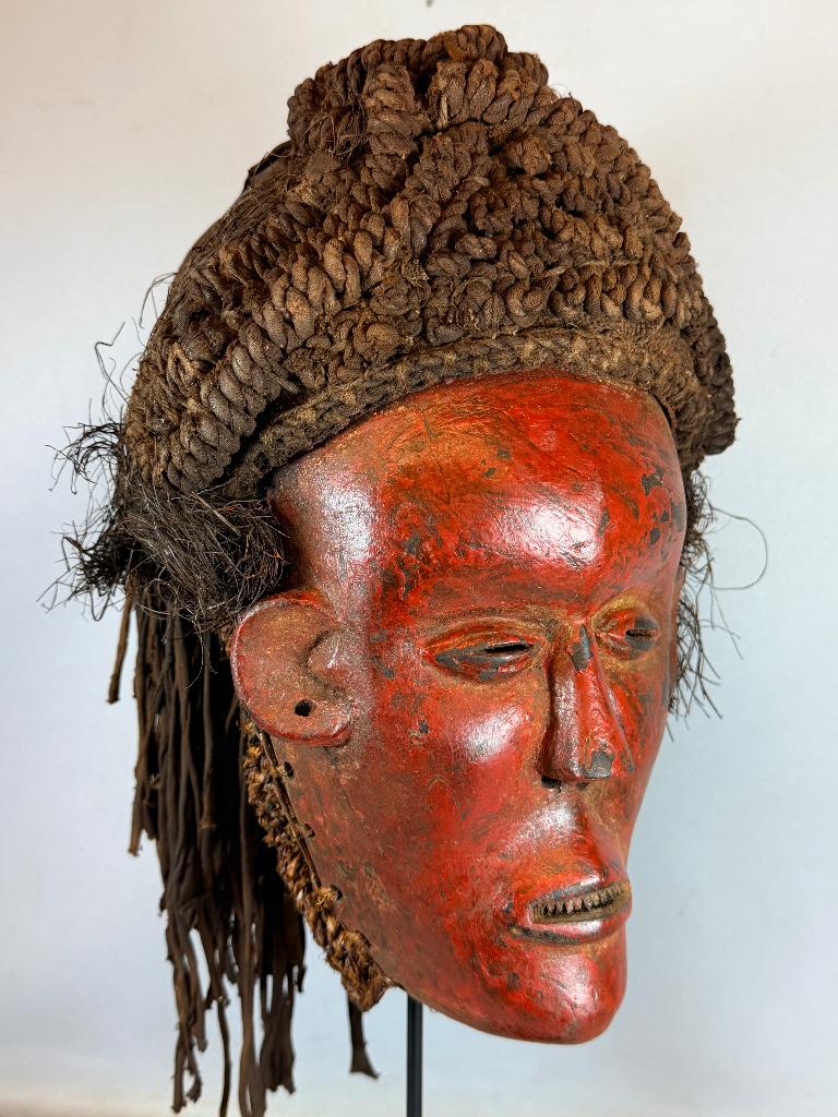 260233 zeldzaam Afrikaans Lunda Chokwe masker uit Zambia., Antiek en Kunst, Ophalen of Verzenden