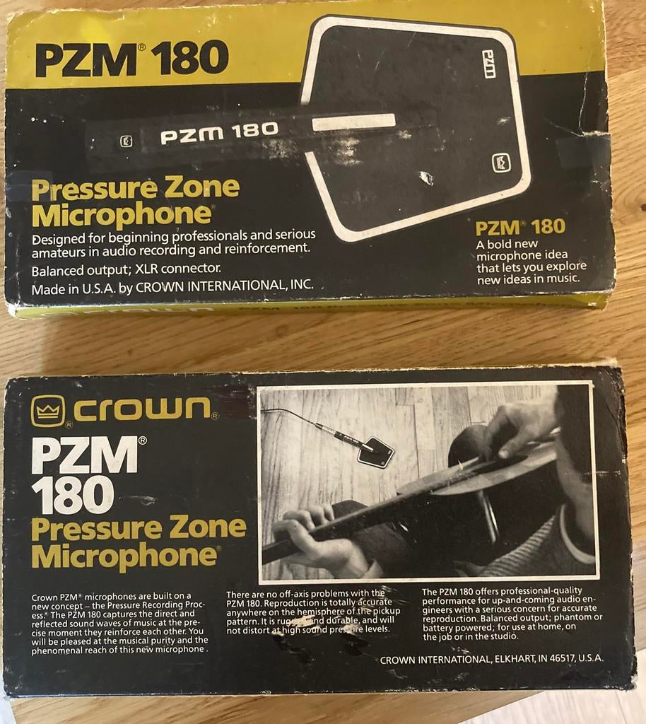 CROWN PZM STUDIO MICRo CROWN PZM 180 PRESSURE ZONE PAAR, Ophalen of Verzenden, Zo goed als nieuw