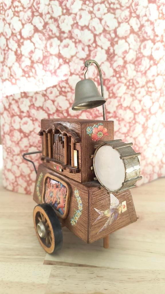 Antiek Houten Muziekdoosje Draaiorgel - 6 Minuten, Antiek en Kunst, Ophalen of Verzenden