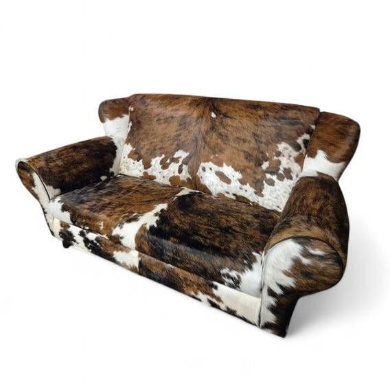 Nieuwe 2-zitsbank Venice koeienhuid, Ophalen of Verzenden, Rechte bank, 150 tot 200 cm, Stijlvol