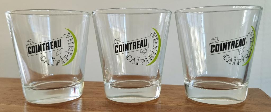 Cointreau Caïpirinha glas 3x - collectors item - IZGST, Verzamelen, Glas en Borrelglaasjes, Zo goed als nieuw, Overige typen, Ophalen of Verzenden