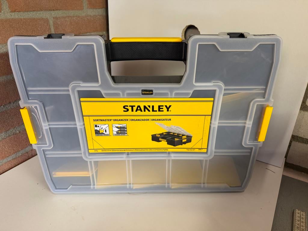Stanley SortMaster Organizer - Nieuwstaat, Doe-het-zelf en Verbouw, Gereedschapskisten, Ophalen of Verzenden, Gevuld, Zo goed als nieuw