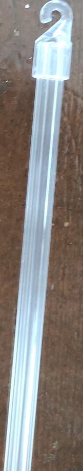 Trekstang gordijn transparant kunststof 165cm., Huis en Inrichting, Ophalen, Zo goed als nieuw, 150 tot 200 cm