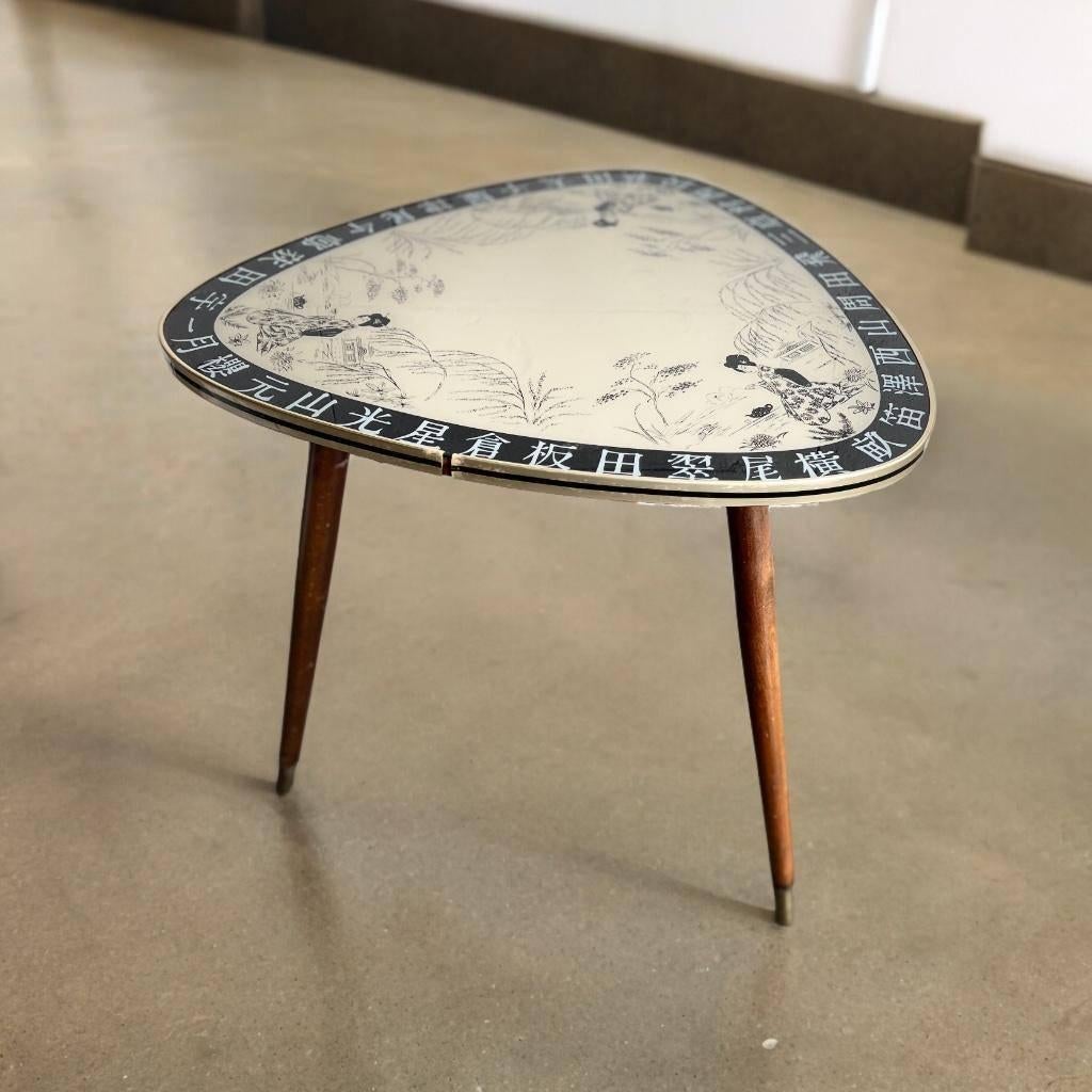 Vintage tripod bijzettafel / side table Chinese stijl, Ophalen