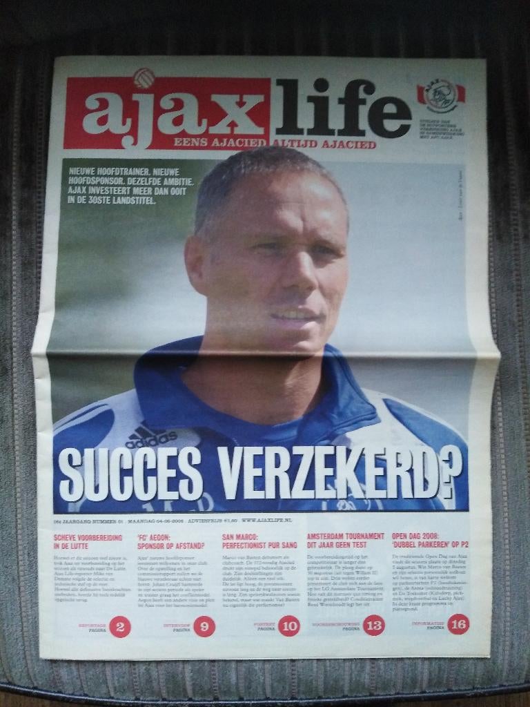 Jaargang 16 - Ajax Life - nr.1 t/m 20 - seizoen 2008-2009., Ophalen of Verzenden, Zo goed als nieuw, Ajax, Boek of Tijdschrift