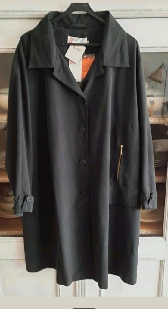 Nieuwe matzwarte lichtgewicht tussenjas van Mona Lisa 54, Kleding | Dames, Grote Maten, Verzenden, Zwart, Mona Lisa, Nieuw