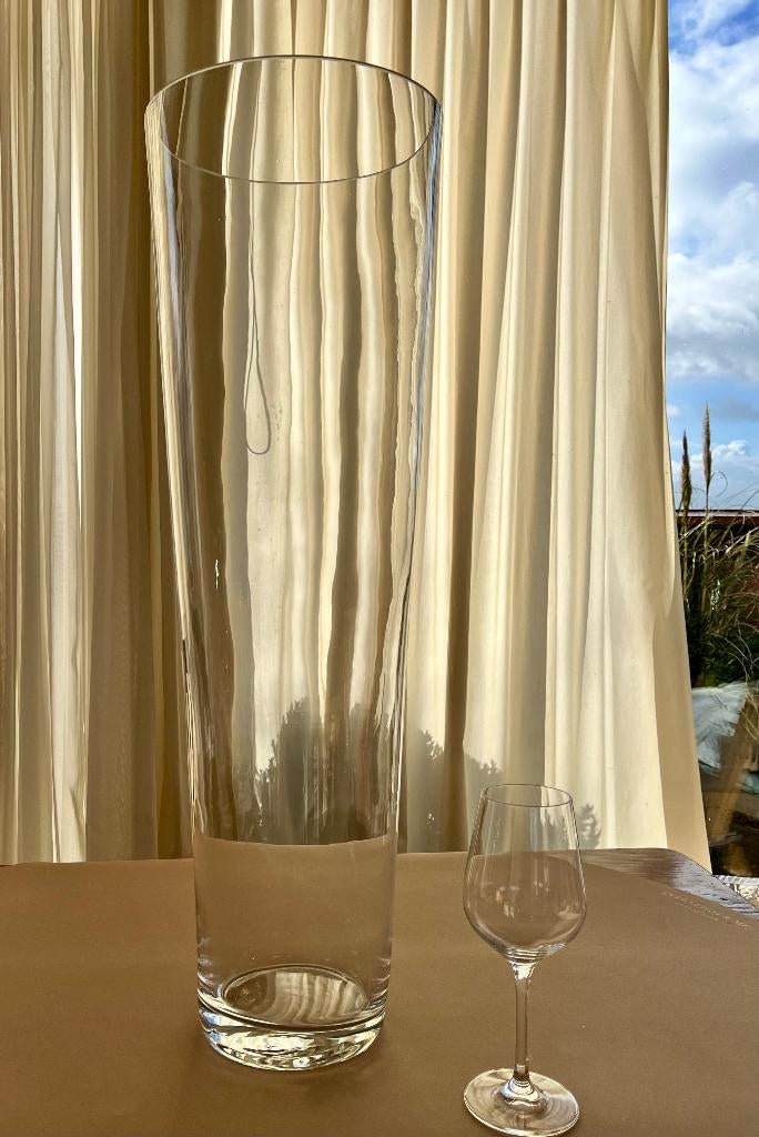 Glazen conische vaas, Ophalen, Overige kleuren, Glas, 50 tot 75 cm