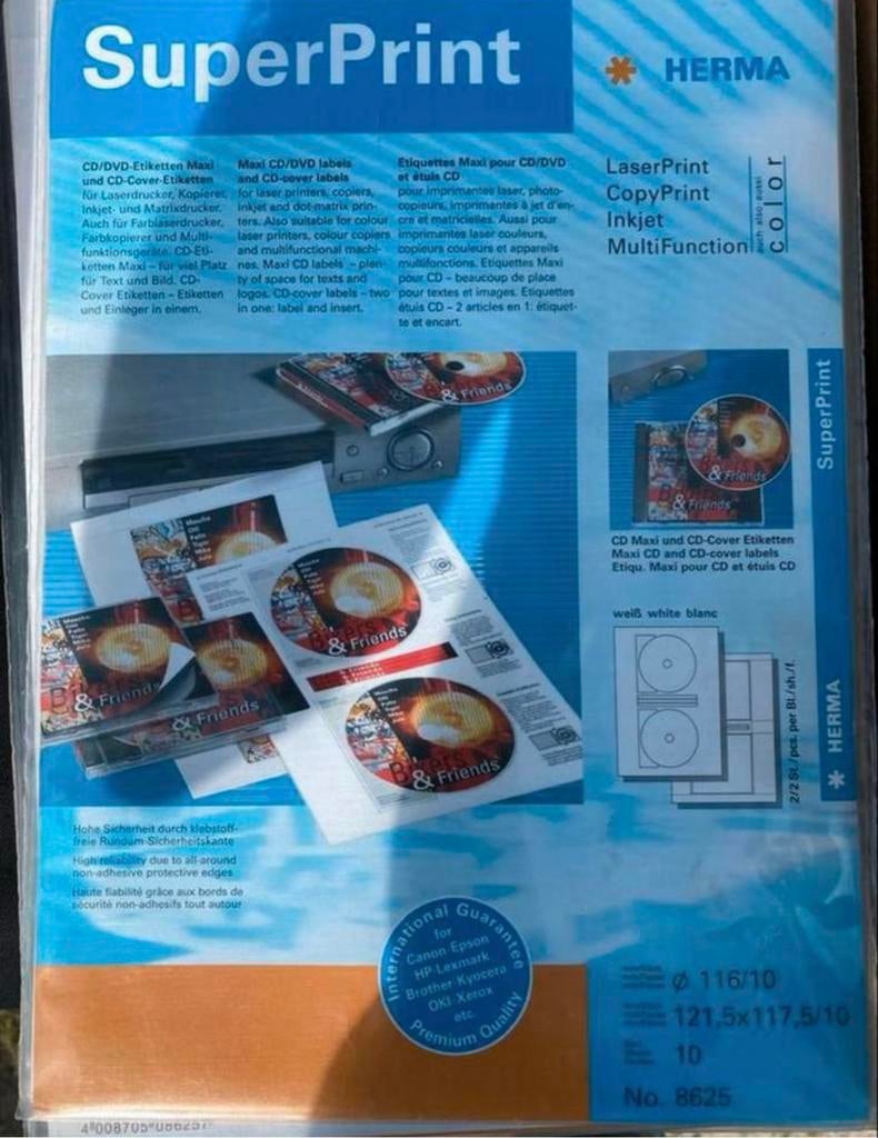 Herma CD/DVD Etiketten SuperPrint - Nieuwstaat, Ophalen of Verzenden, Nieuw, Overige onderwerpen