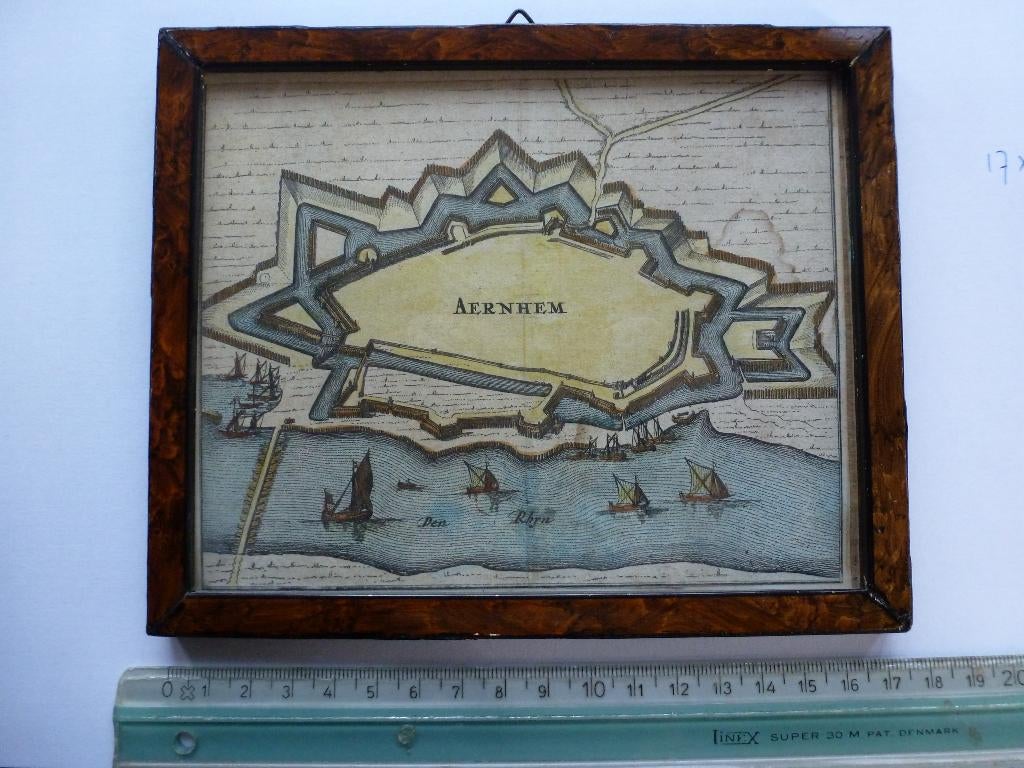 Plattegrond Arnhem omstreeks 1600 Blaeu, Antiek en Kunst, Ophalen of Verzenden