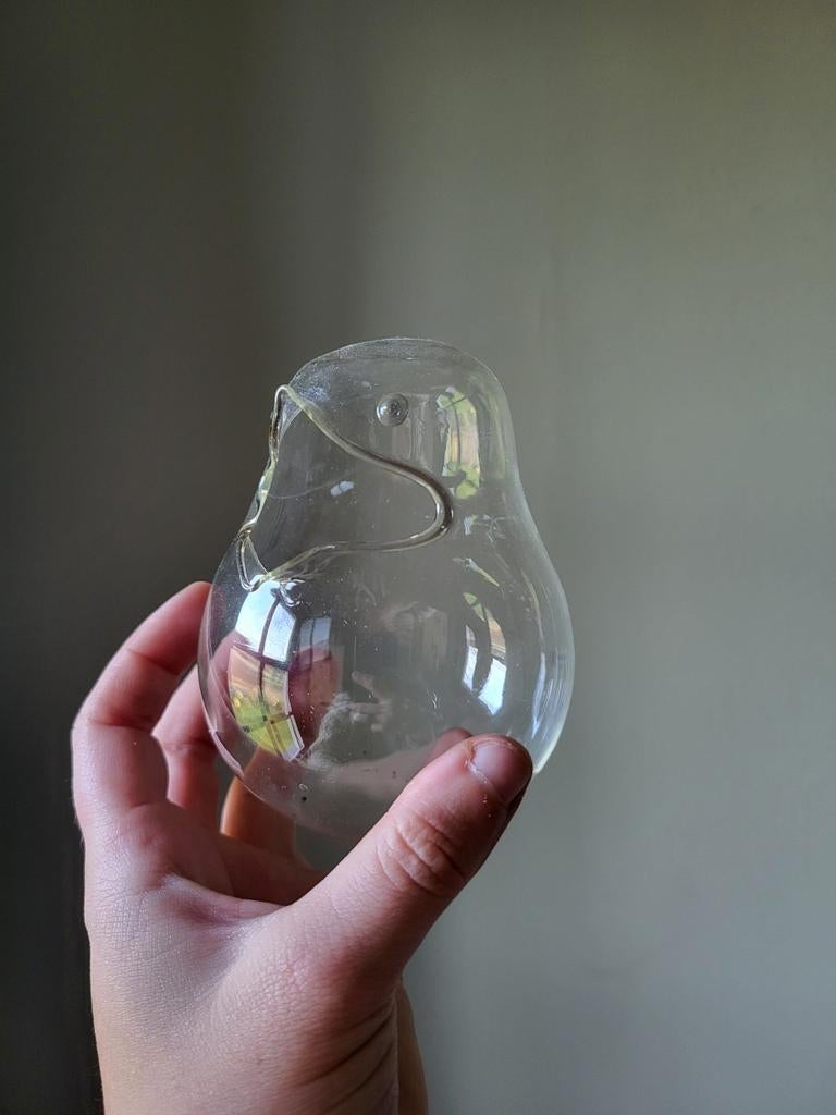 Glazen kuiken vaas, Ophalen of Verzenden, Overige kleuren, Glas, Minder dan 50 cm