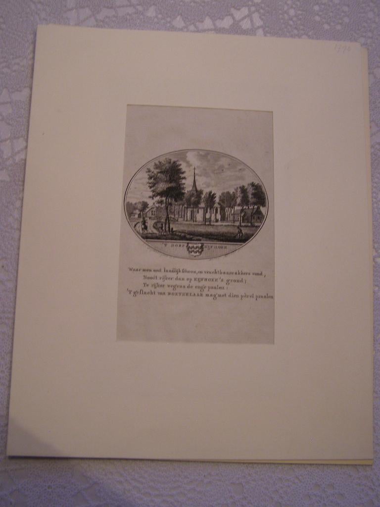 antieke gravure Kijfhoek (nu Zwijndrecht) 1793, Anna Brouwer, Antiek en Kunst, Ophalen of Verzenden