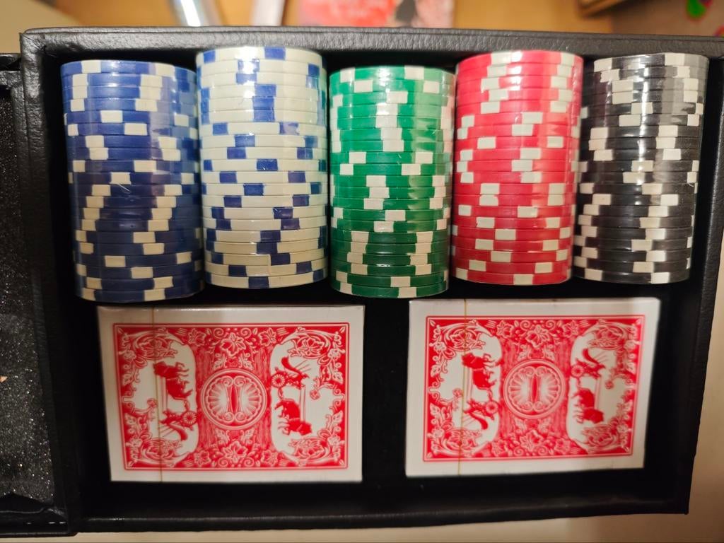 Pokerset - Nieuw in doos, Verzamelen, Automaten | Gokkasten en Fruitautomaten, Overige munten, Ophalen of Verzenden, Nieuw