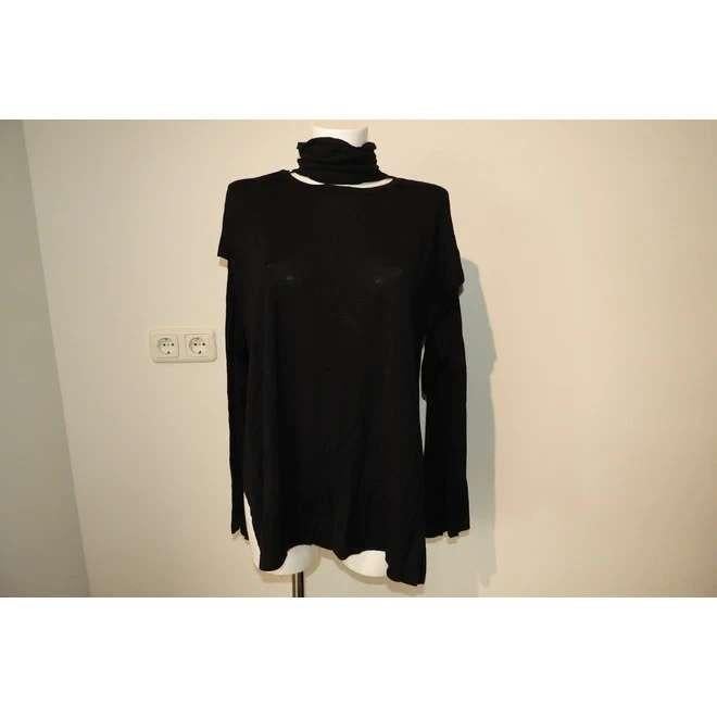 Wolford soft wood pullover zwart opening mouw kol Nieuw