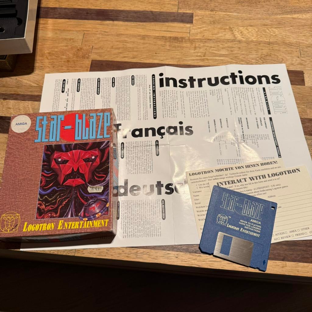 Star-Blaze – Commodore Amiga – Logotron Entertainment, Computers en Software, Vintage Computers, Ophalen of Verzenden