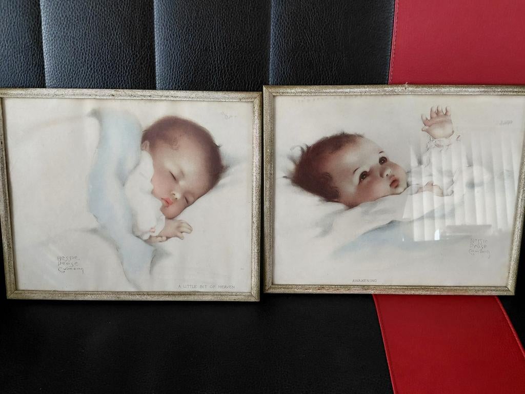Vintage,  baby lijsten,  Bessie, pease., Ophalen of Verzenden, Zo goed als nieuw