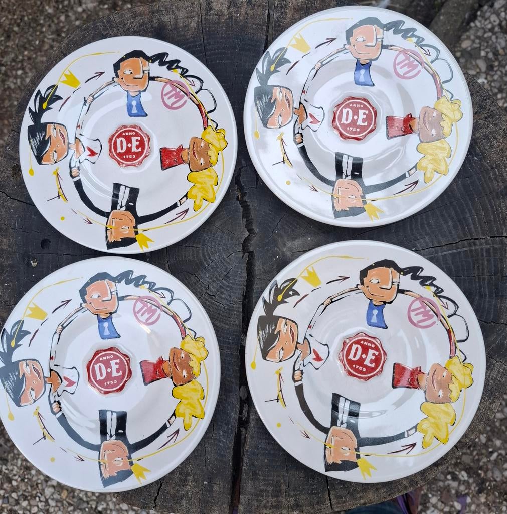 Douwe Egberts/Selwyn. Senatori schotels. 4 st., Ophalen, Keramiek, Zo goed als nieuw, Overige stijlen