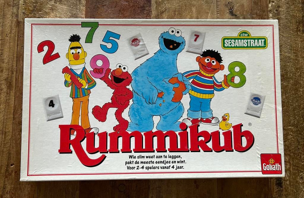 Sesamstraat Rummikub, Ophalen of Verzenden, 10 tot 50 stukjes, Zo goed als nieuw