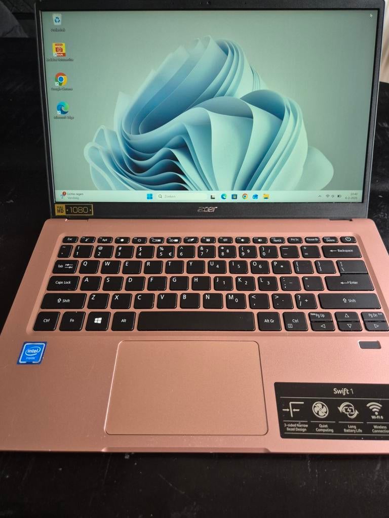 Acer Swift 1 - Roze Laptop in Nette Staat, Ophalen, Gebruikt, Qwerty, 14 inch
