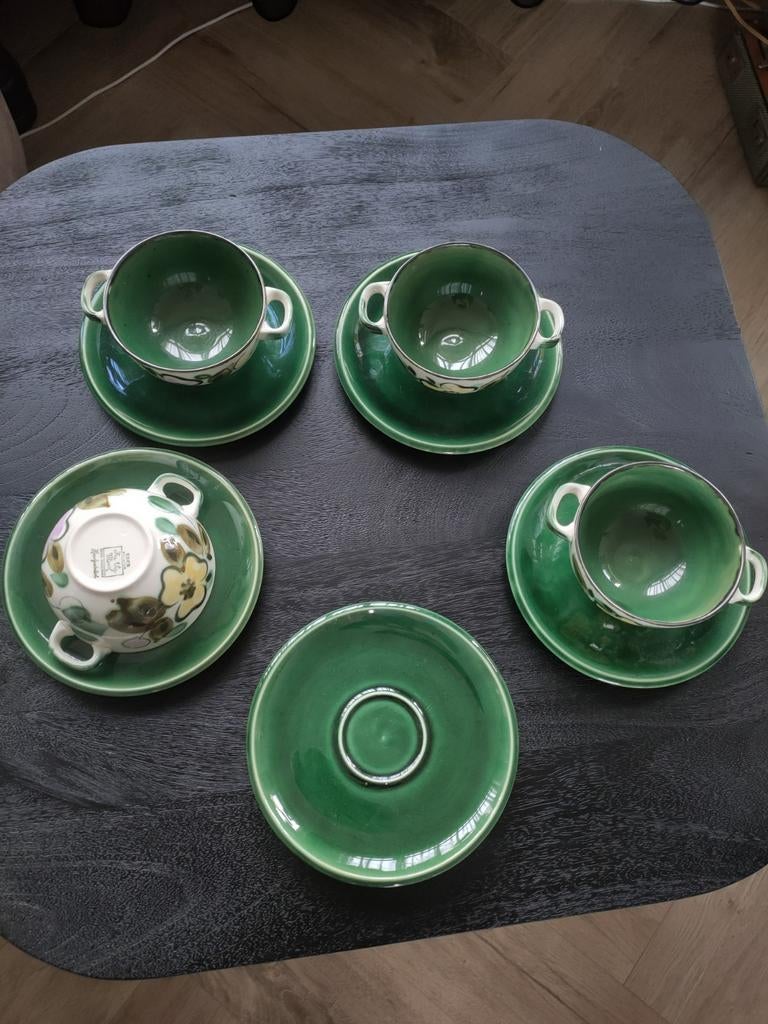 Soepkom met schotel Boch in the mood, Ophalen of Verzenden, Zo goed als nieuw, Kom(men), Aardewerk