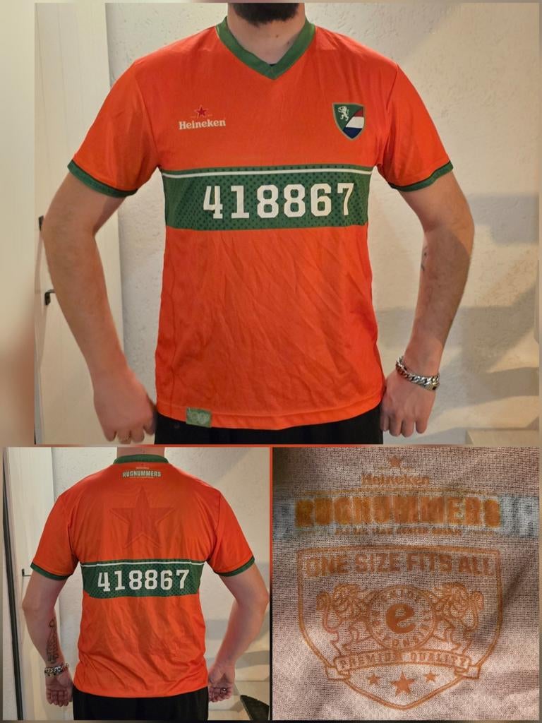 Oranje Carnaval Shirt - Heineken, Carnaval, Overige maten, Ophalen of Verzenden, Zo goed als nieuw