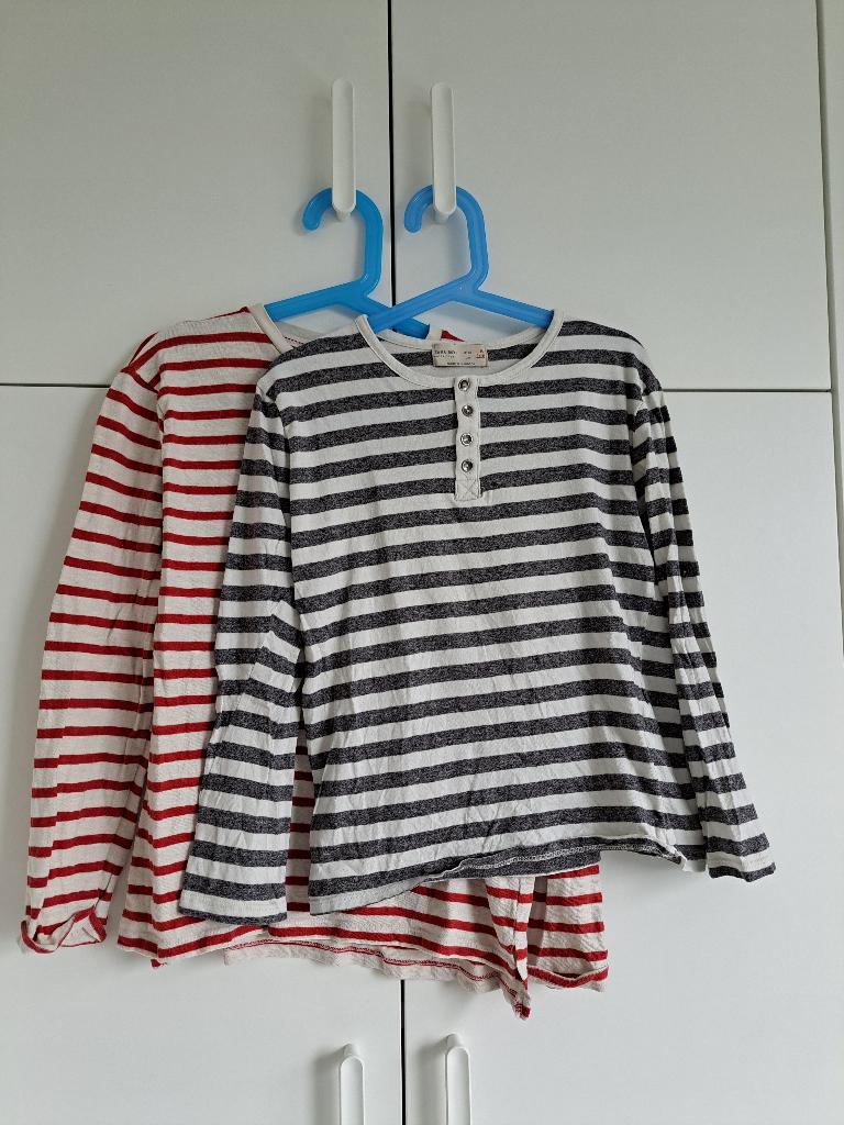 2x longsleeve van Zara - maat 128, Kinderen en Baby's, Kinderkleding | Maat 128, Gebruikt, Ophalen of Verzenden, Zara, Shirt of Longsleeve