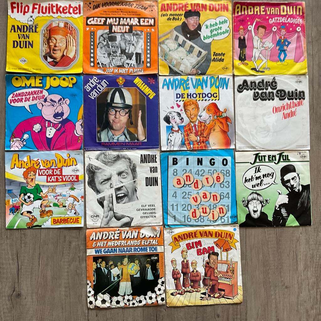 André van Duin Singles Collectie - 14 Vinyl Platen, Gebruikt, 7 inch, Single, Ophalen of Verzenden