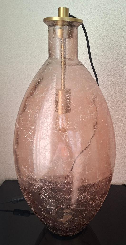 Prachtige Tafellamp 60 cm Hoog Gloednieuw, Huis en Inrichting, Lampen | Tafellampen, Ophalen, 50 tot 75 cm, Nieuw, Glas