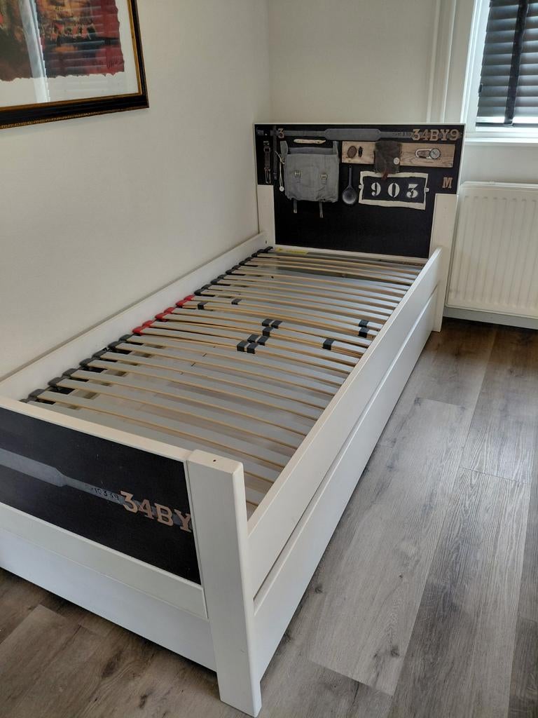 Bed met onderbed 90x200, Ophalen