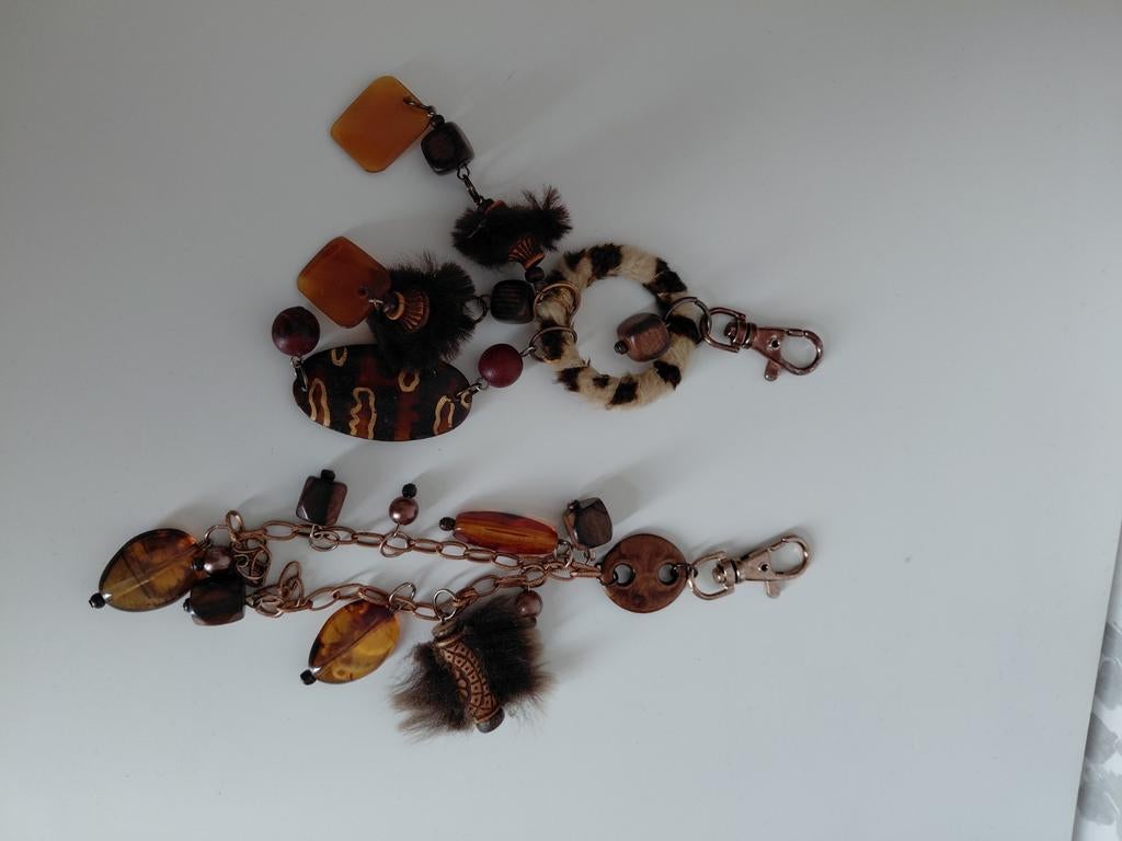 Partij sleutelhangers bont, Ophalen of Verzenden