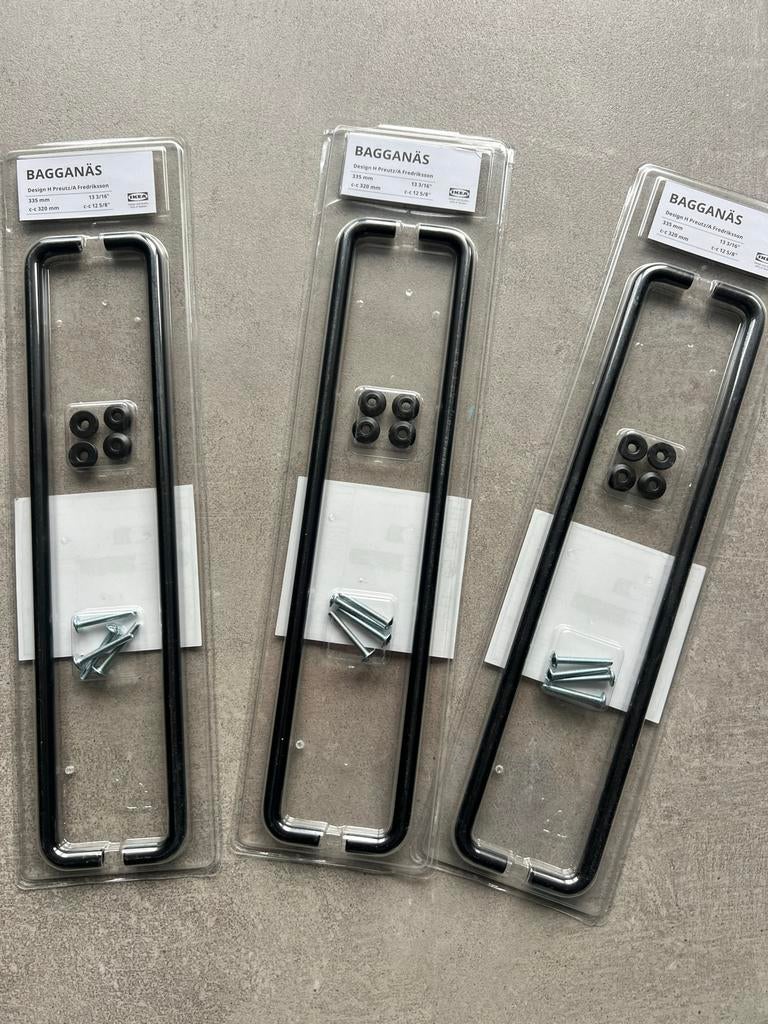 IKEA Bagganäs deurgrepen zwart - 3 stuks, Huis en Inrichting, Keuken | Keukenbenodigdheden, Nieuw, Ophalen of Verzenden