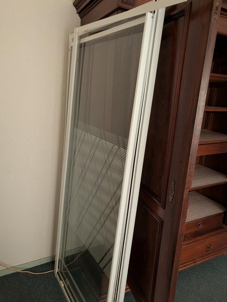 Douchecabine Glaspaneel met decoratief patroon, Doe-het-zelf en Verbouw, Glas en Ramen, Ophalen, Gebruikt, 80 tot 120 cm, Overige typen