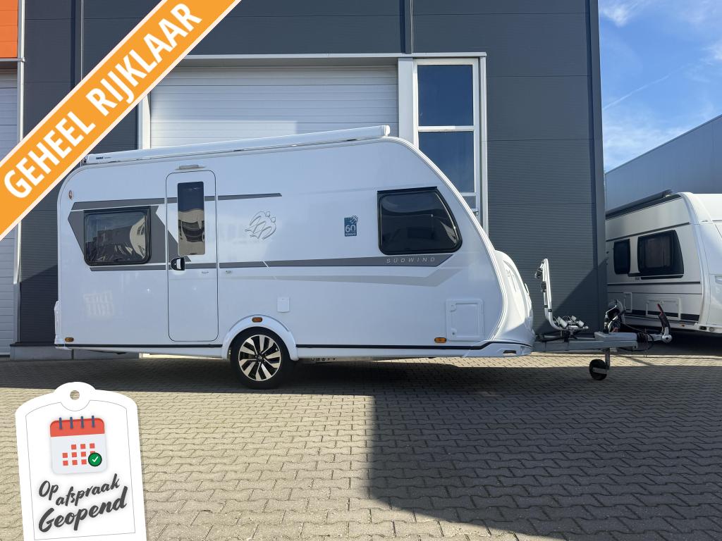 Knaus Sudwind 60 Years 450 FU Thule luifel -, Caravans en Kamperen, Rondzit, Bedrijf, Overige typen, 4 tot 5 meter