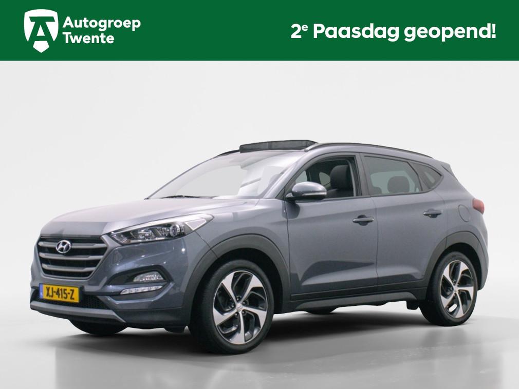 Hyundai Tucson 1.6T 177pk 4WD Anniversary Automaat | Trekhaa, 12 maanden, Stof, Gebruikt, 4 cilinders