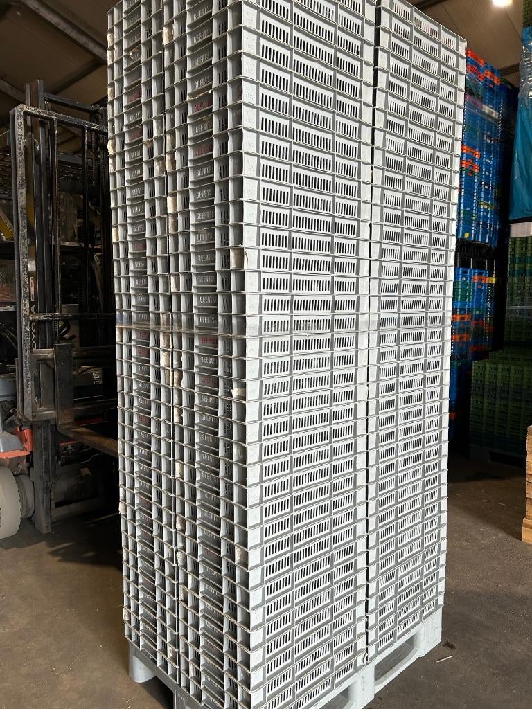 geperforeerde kratten 600x400 mm grijs hoogte 65mm, Gebruikt, 40 tot 60 cm, 50 tot 75 cm, Minder dan 35 cm