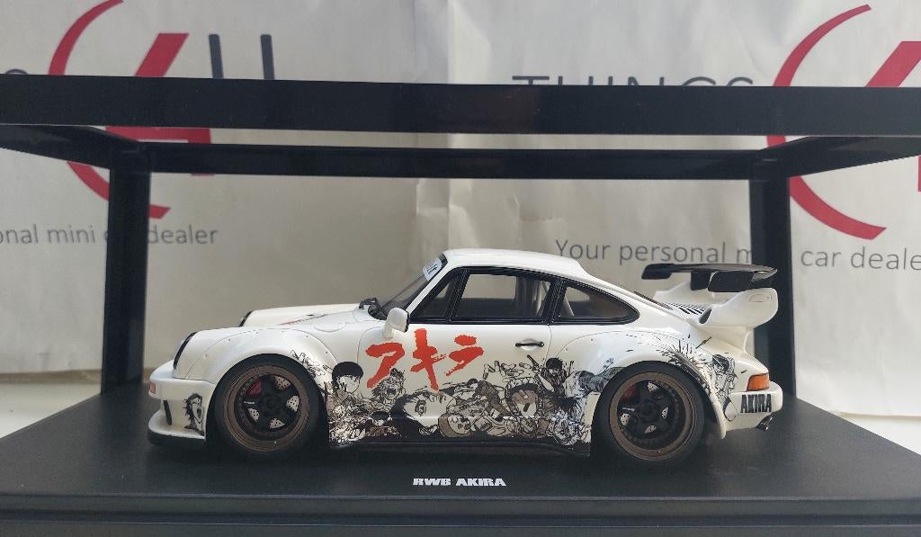 GT Spirit 1:18 Porsche 911 RWB Akira 2024 wit/zwart nieuw, Ophalen of Verzenden, Nieuw, Auto, Overige merken