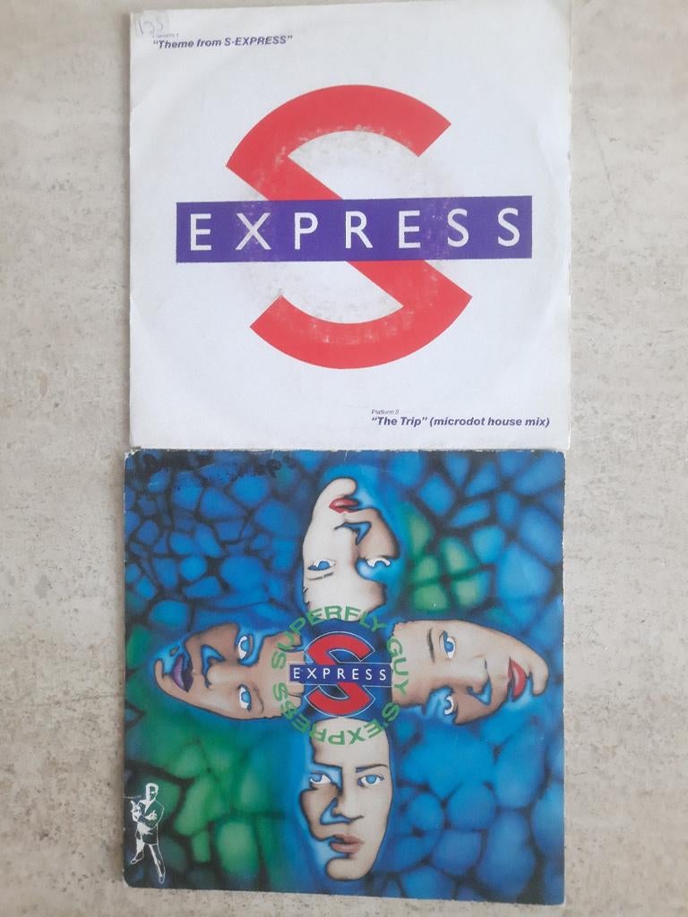 2x vinyl singels van S Express, Ophalen of Verzenden, Zo goed als nieuw, Overige formaten