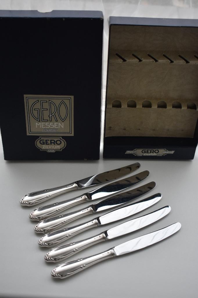 Gero 90 Zilvium 694 Riche messen in cassette en 454 aanvul., Ophalen of Verzenden