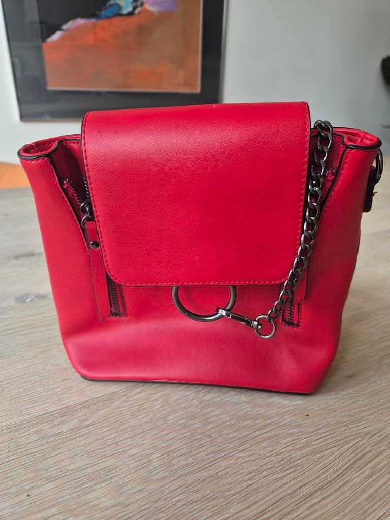 Even & Odd Rode Handtas - Zo goed als nieuw, Sieraden, Tassen en Uiterlijk, Tassen | Damestassen, Ophalen of Verzenden