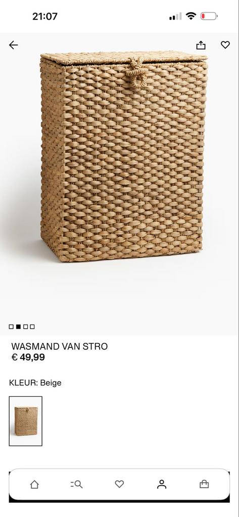 Wasmand van waterhyacint, Witgoed en Apparatuur, Wasmachines, Ophalen, Nieuw