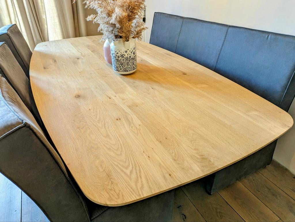 SALE !! EIKEN DEENS OVAAL, ROND, BOOMSTAM, OVAAL, VERJONGD !, 100 tot 150 cm, Ophalen of Verzenden, Ovaal, Nieuw